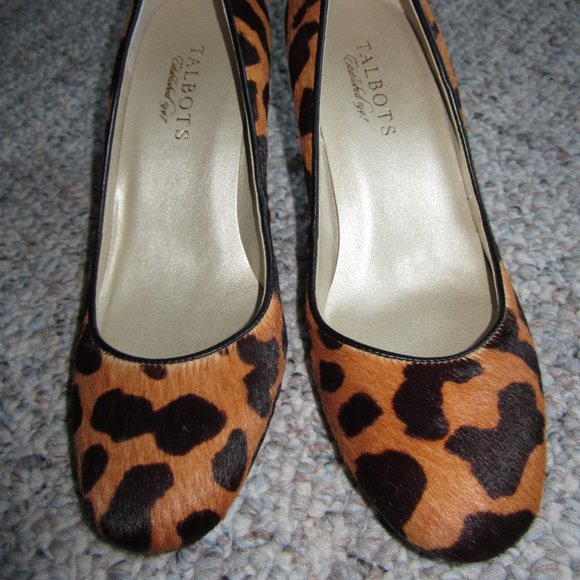 Talbot's LARS9 Calf Hair Leopard Heels - Picture 4 of 10